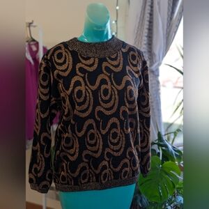 Vintage Gold Detailed Sweater